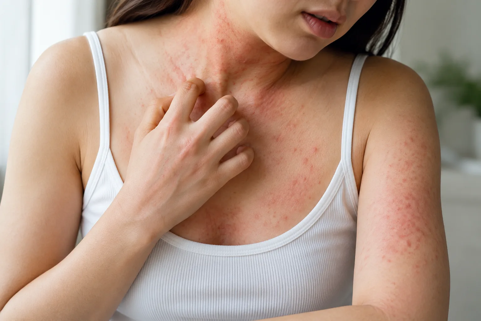 Allergic reactions cause itchy skin