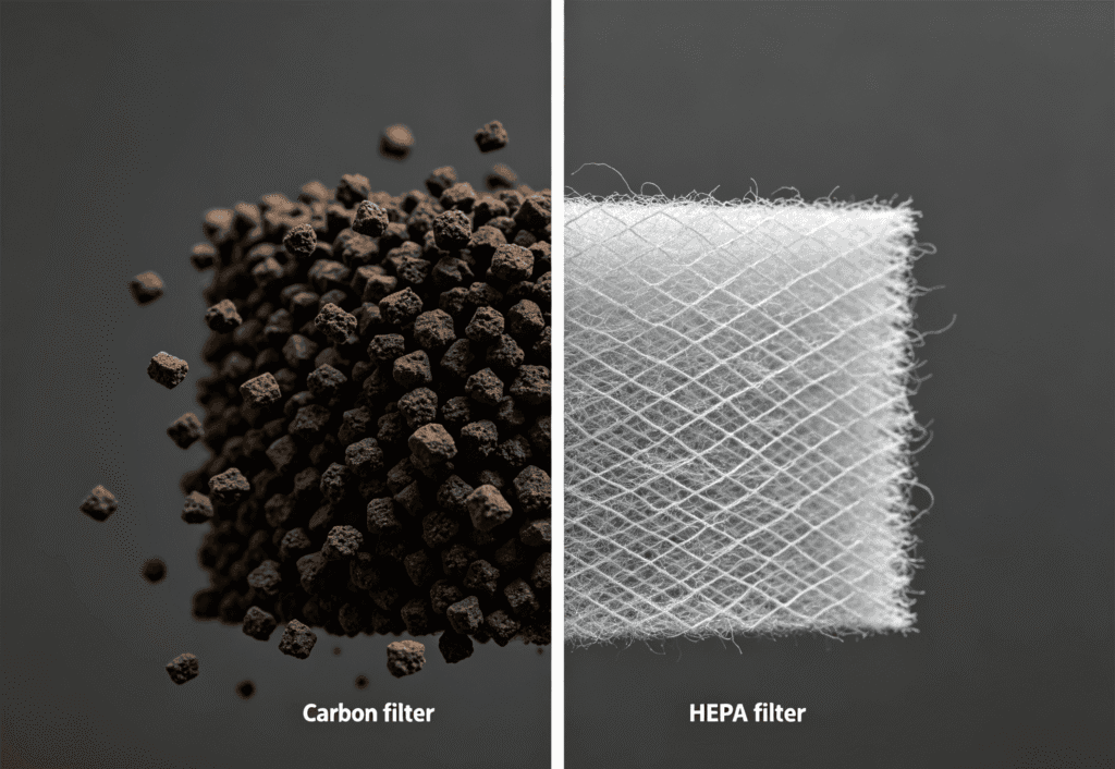 Which is better, activated carbon filter or HEPA filter?