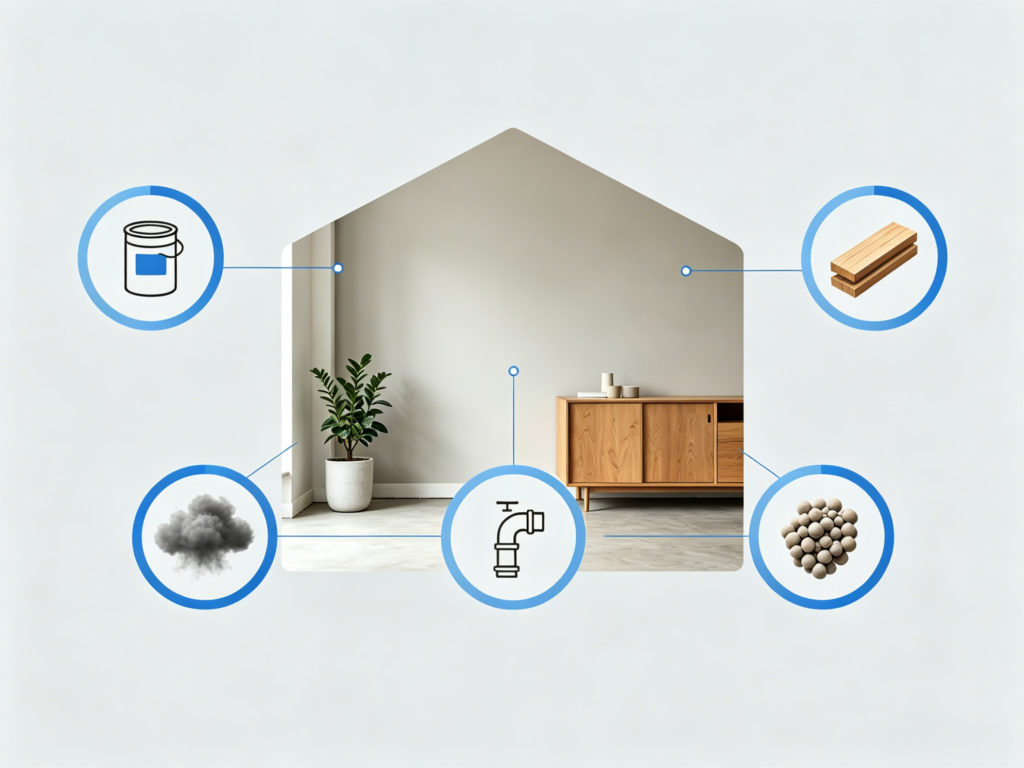 Components of air after renovation