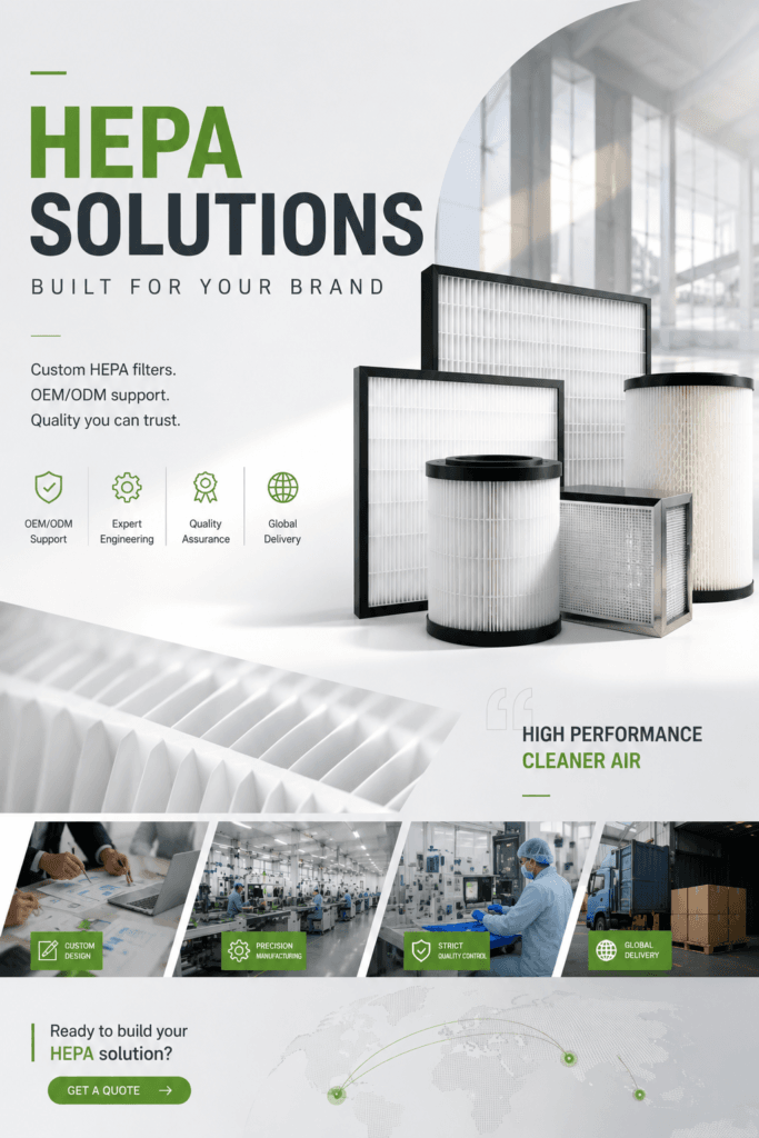 Contact us for a quote for your HEPA filter wholesale project