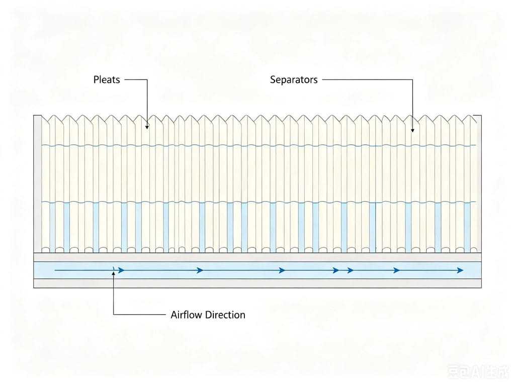 Filter element cross-section