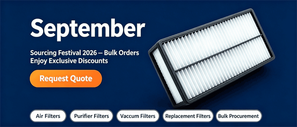 Get the biggest discount when purchasing HEPA filters in bulk in September
