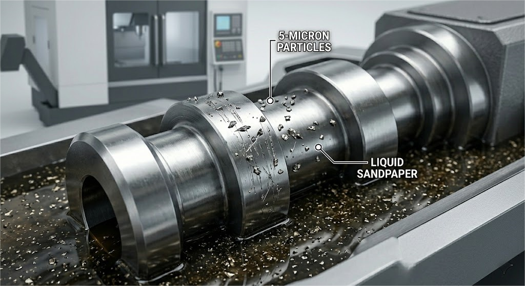 How HIFINE's filter elements filter out tiny particles to help reduce scratches inside high-precision hydraulic systems or CNC machine tools.
