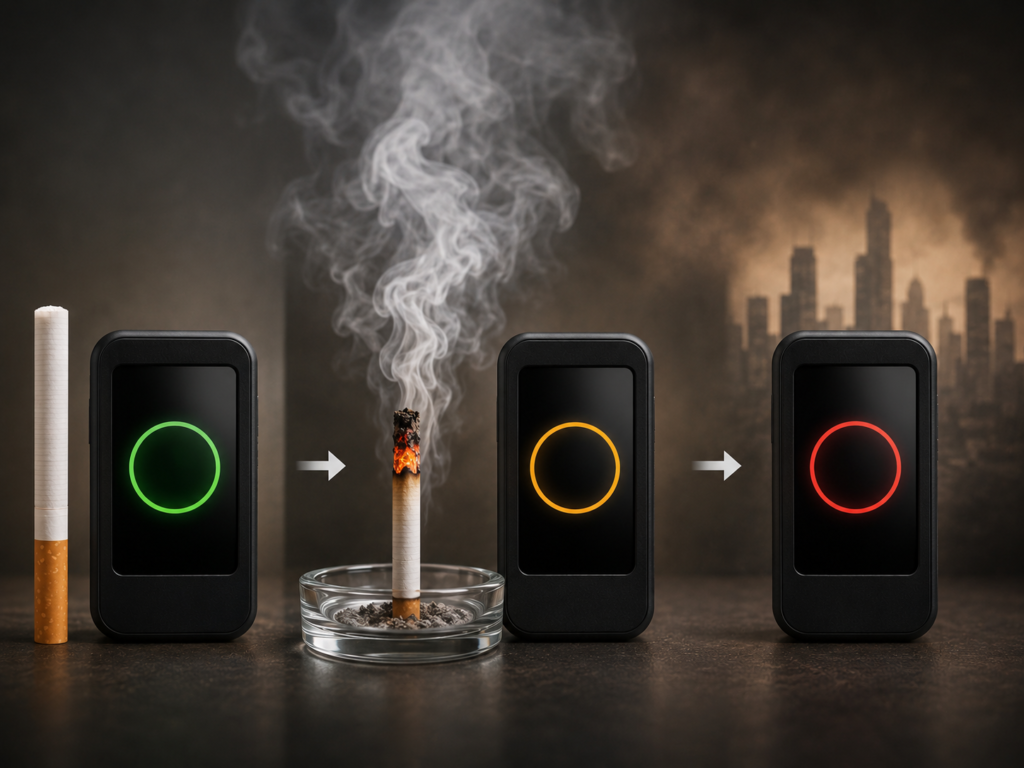One cigarette affects PM2.5 levels