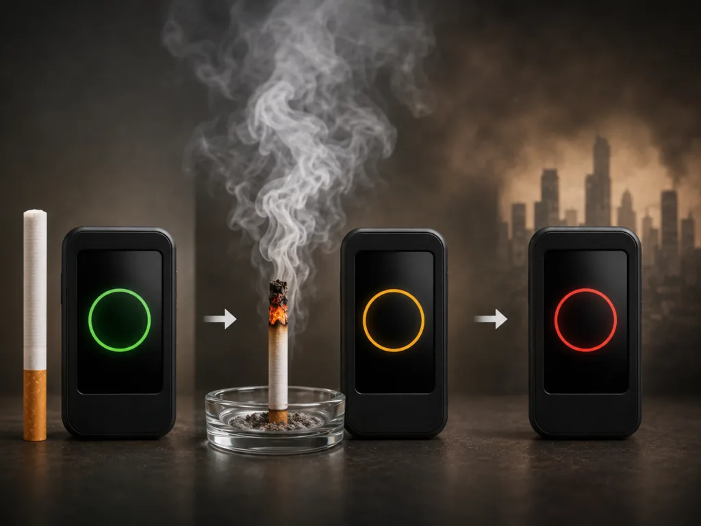 One cigarette affects PM2.5 levels