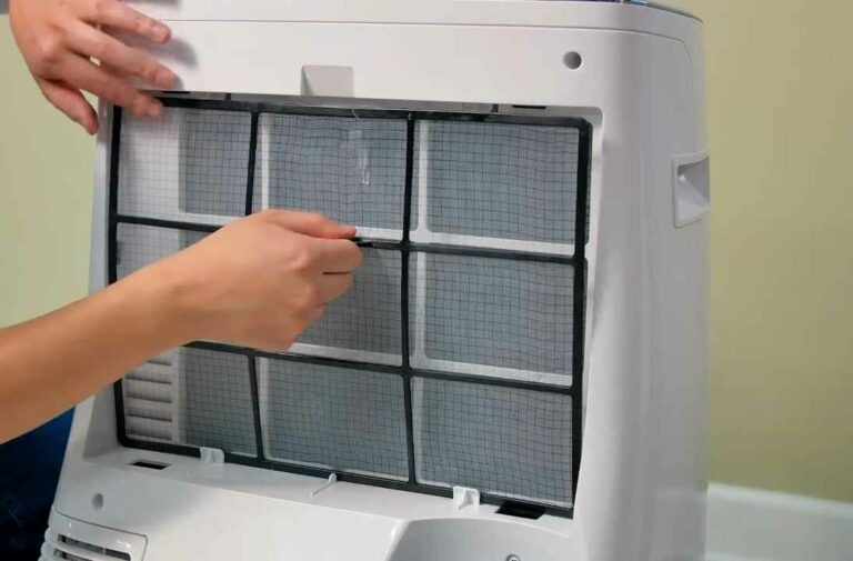 Portable air conditioning filter