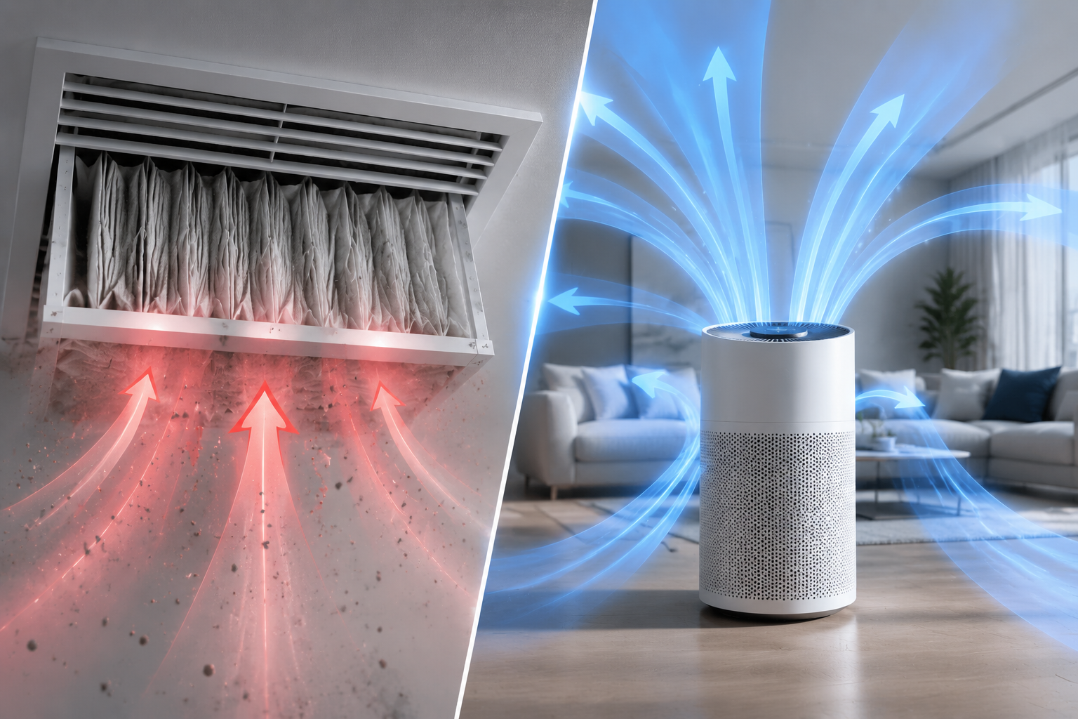 Why Standalone Air Purifiers Outperform MERV 13 Filters