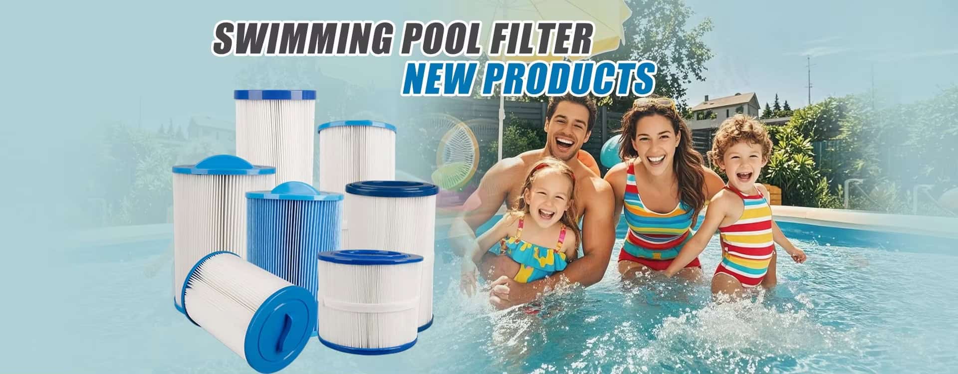 Swimming pool filter powerfully removes impurities