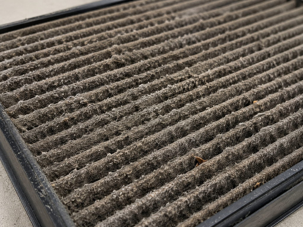 This is a magnified view of a dirty filter