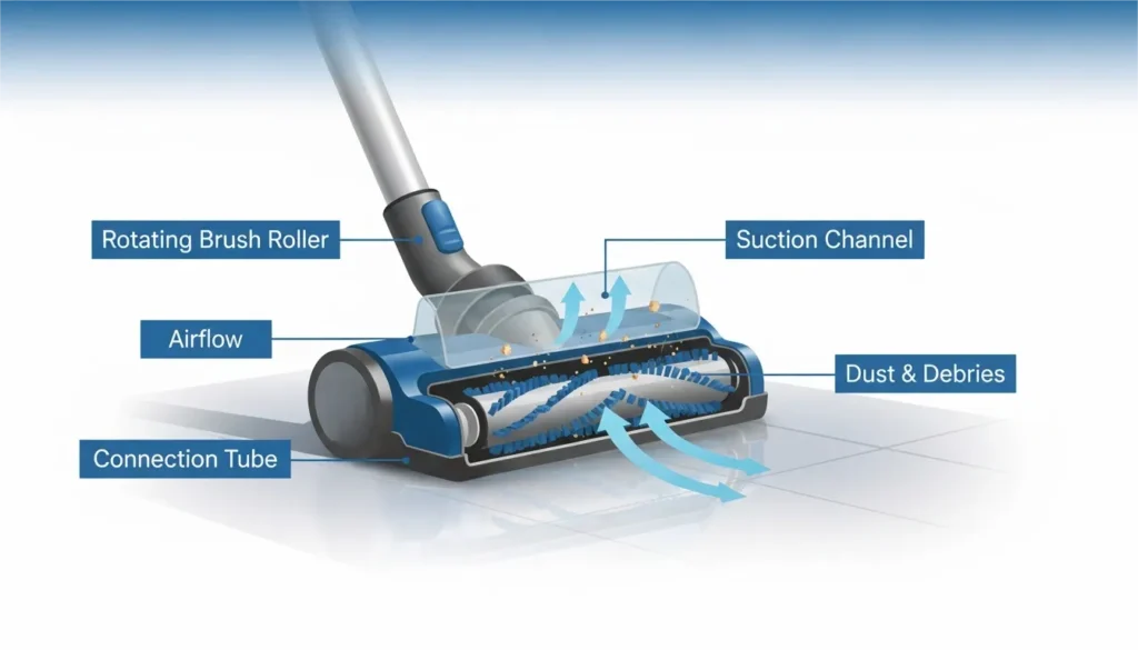 What Is A Vacuum Cleaner Floor Brush And How It Works?